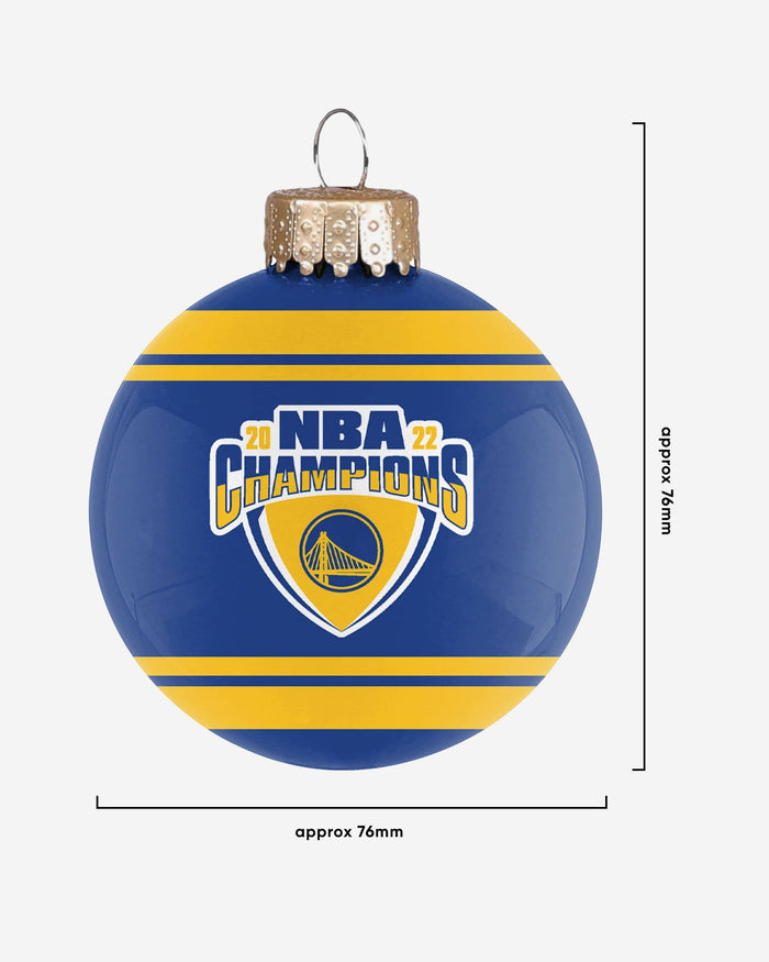 Golden State Warriors 2022 NBA Champions Glass Ball Ornament FOCO - FOCO.com