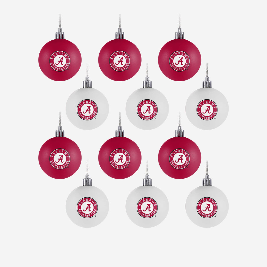 Alabama Crimson Tide 12 Pack Ball Ornament Set FOCO - FOCO.com