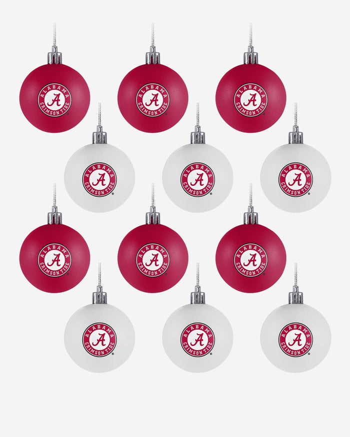 Alabama Crimson Tide 12 Pack Ball Ornament Set FOCO - FOCO.com