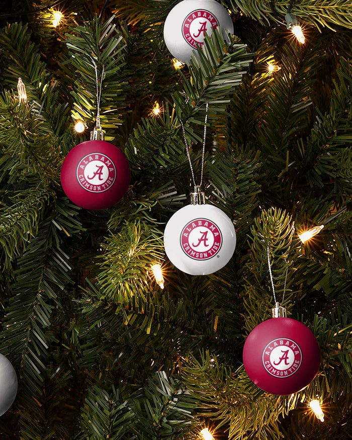 Alabama Crimson Tide 12 Pack Ball Ornament Set FOCO - FOCO.com