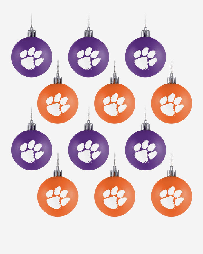 Clemson Tigers 12 Pack Ball Ornament Set FOCO - FOCO.com