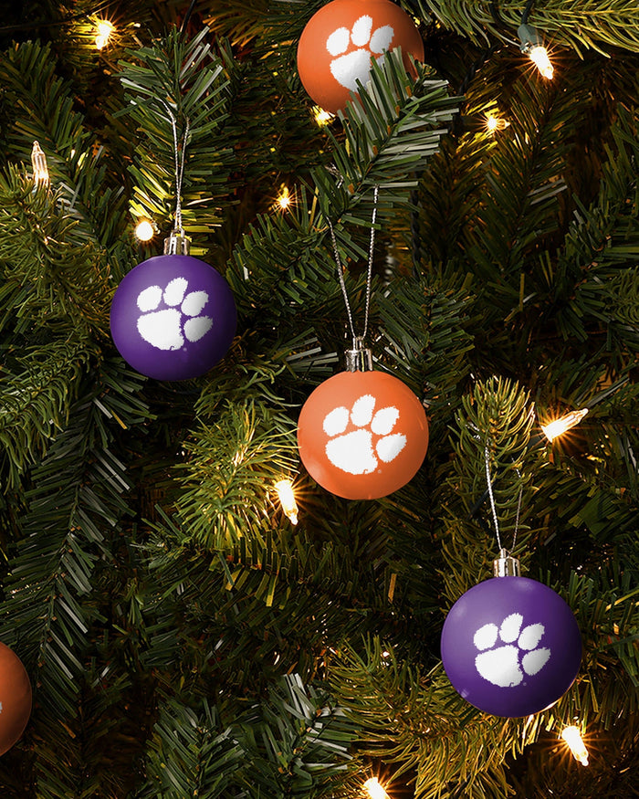 Clemson Tigers 12 Pack Ball Ornament Set FOCO - FOCO.com