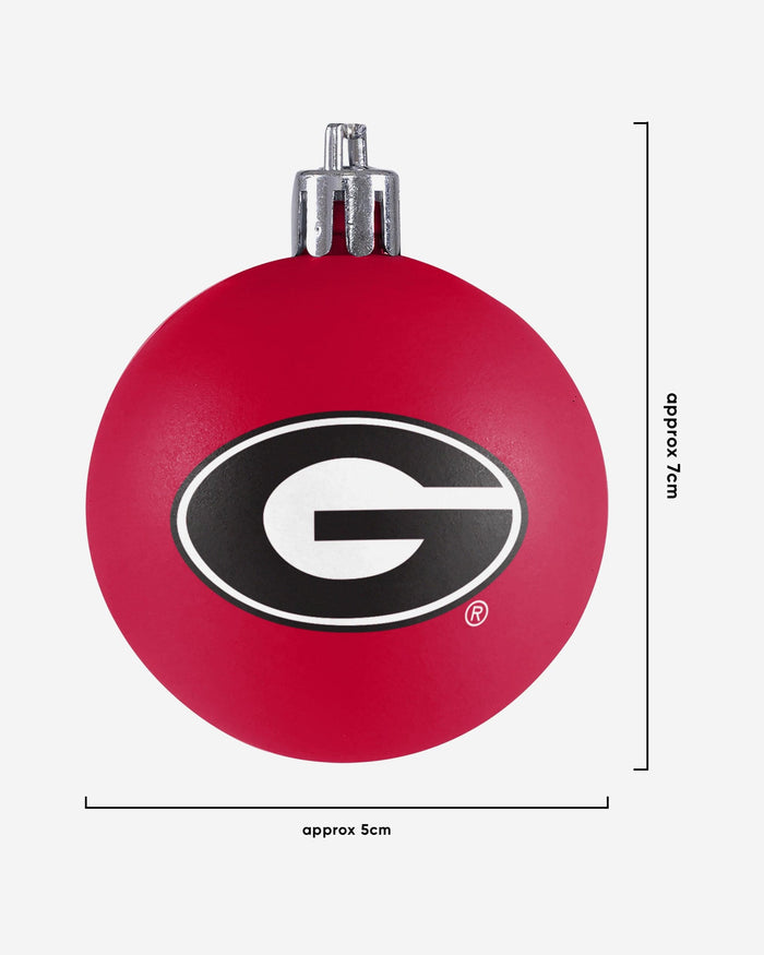 Georgia Bulldogs 12 Pack Ball Ornament Set FOCO - FOCO.com