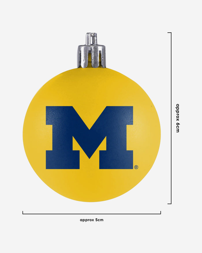 Michigan Wolverines 12 Pack Ball Ornament Set FOCO - FOCO.com