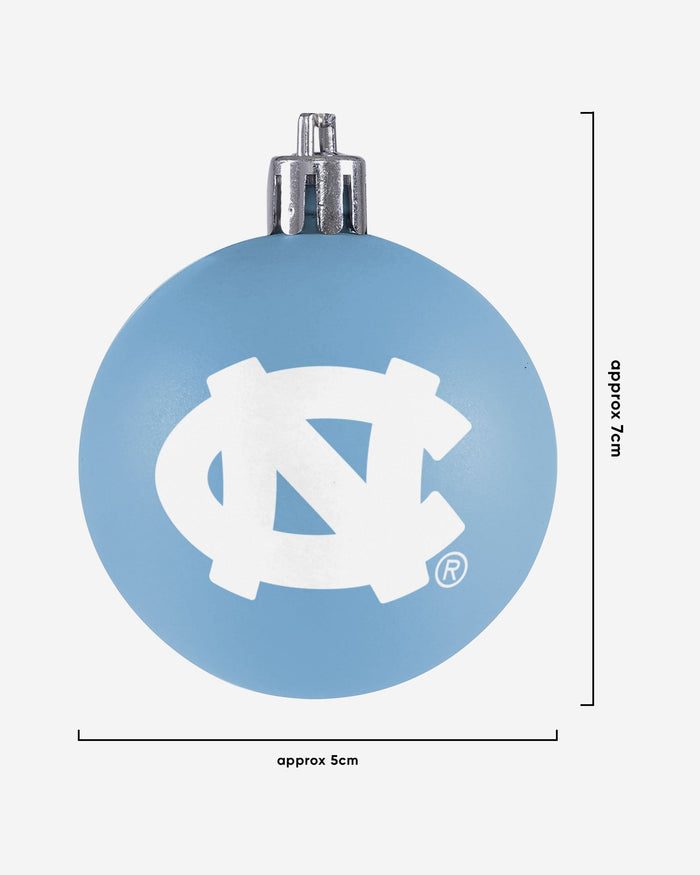 North Carolina Tar Heels 12 Pack Ball Ornament Set FOCO - FOCO.com