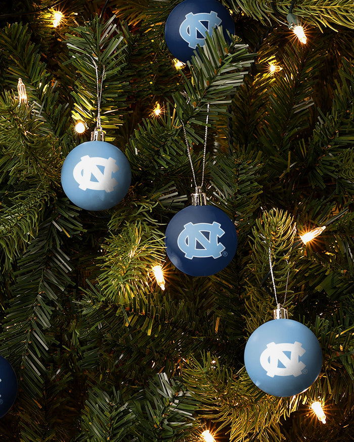 North Carolina Tar Heels 12 Pack Ball Ornament Set FOCO - FOCO.com