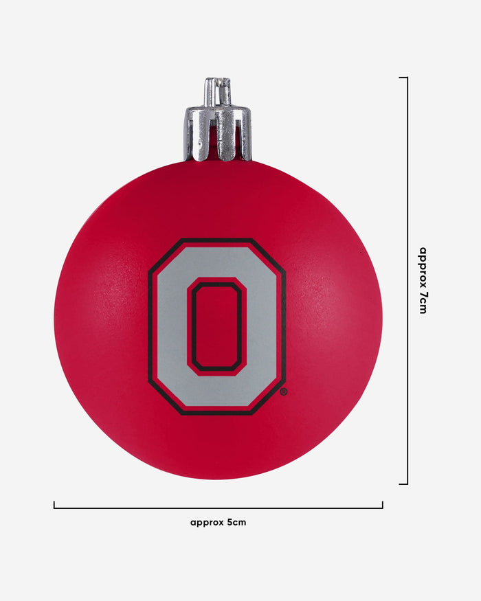 Ohio State Buckeyes 12 Pack Ball Ornament Set Foco - FOCO.com