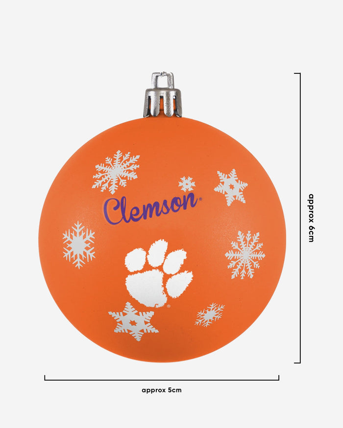 Clemson Tigers 5 Pack Shatterproof Ball Ornament Set FOCO - FOCO.com