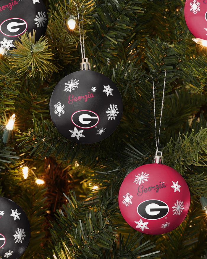 Georgia Bulldogs 5 Pack Shatterproof Ball Ornament Set FOCO - FOCO.com