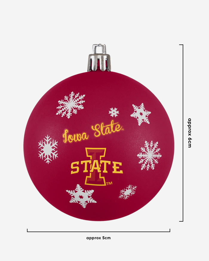 Iowa State Cyclones 5 Pack Shatterproof Ball Ornament Set FOCO - FOCO.com