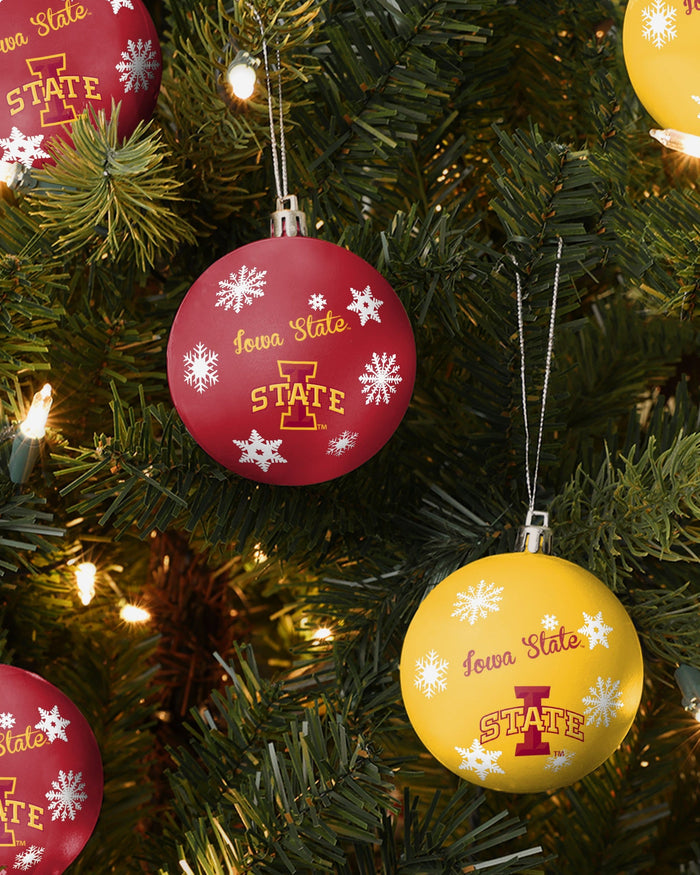 Iowa State Cyclones 5 Pack Shatterproof Ball Ornament Set FOCO - FOCO.com