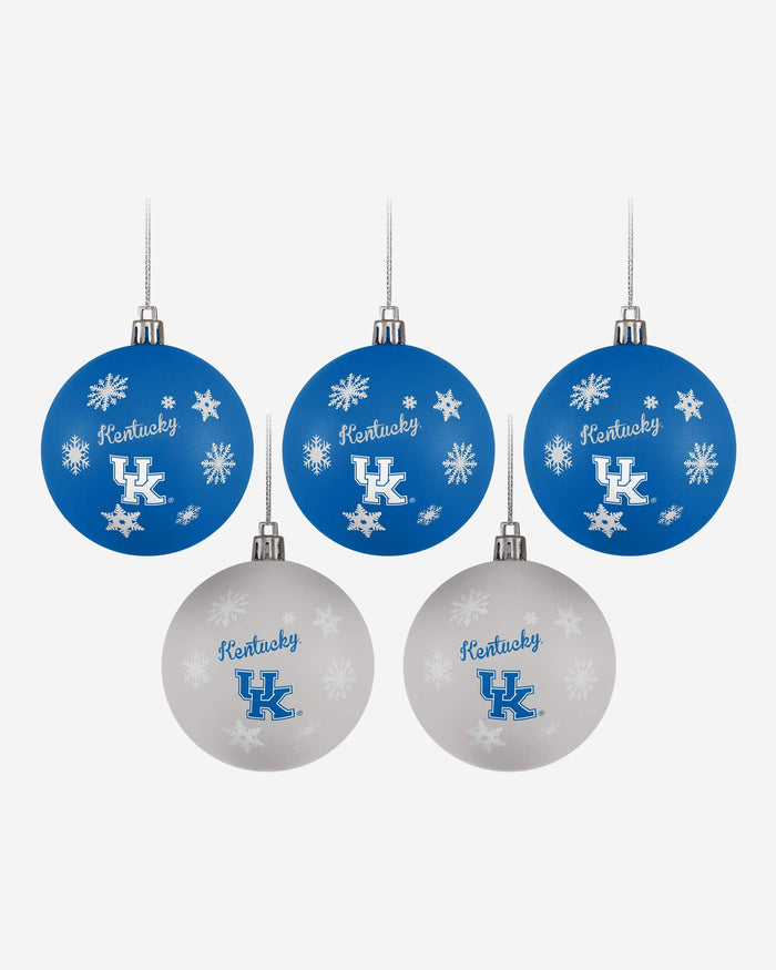 Kentucky Wildcats 5 Pack Shatterproof Ball Ornament Set FOCO - FOCO.com