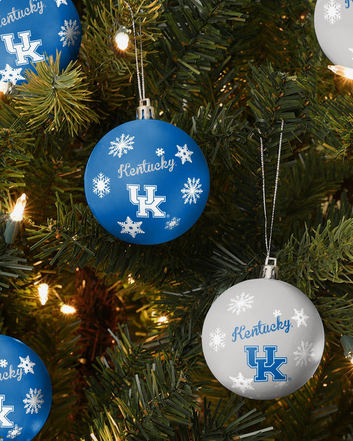 Kentucky Wildcats 5 Pack Shatterproof Ball Ornament Set FOCO - FOCO.com