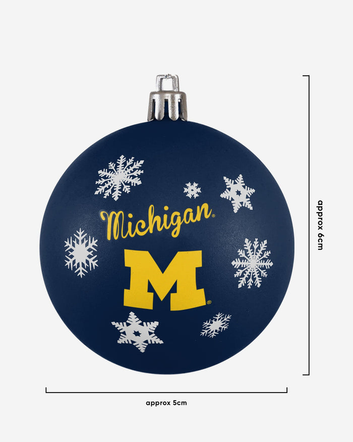 Michigan Wolverines 5 Pack Shatterproof Ball Ornament Set FOCO - FOCO.com