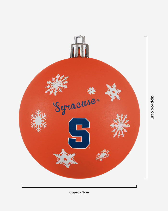 Syracuse Orange 5 Pack Shatterproof Ball Ornament Set FOCO - FOCO.com