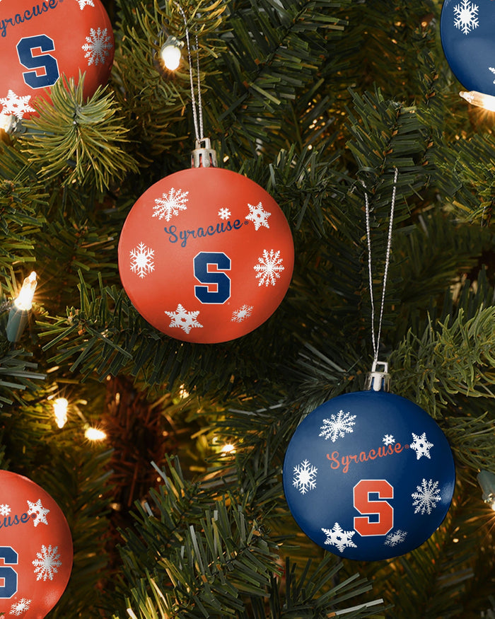 Syracuse Orange 5 Pack Shatterproof Ball Ornament Set FOCO - FOCO.com