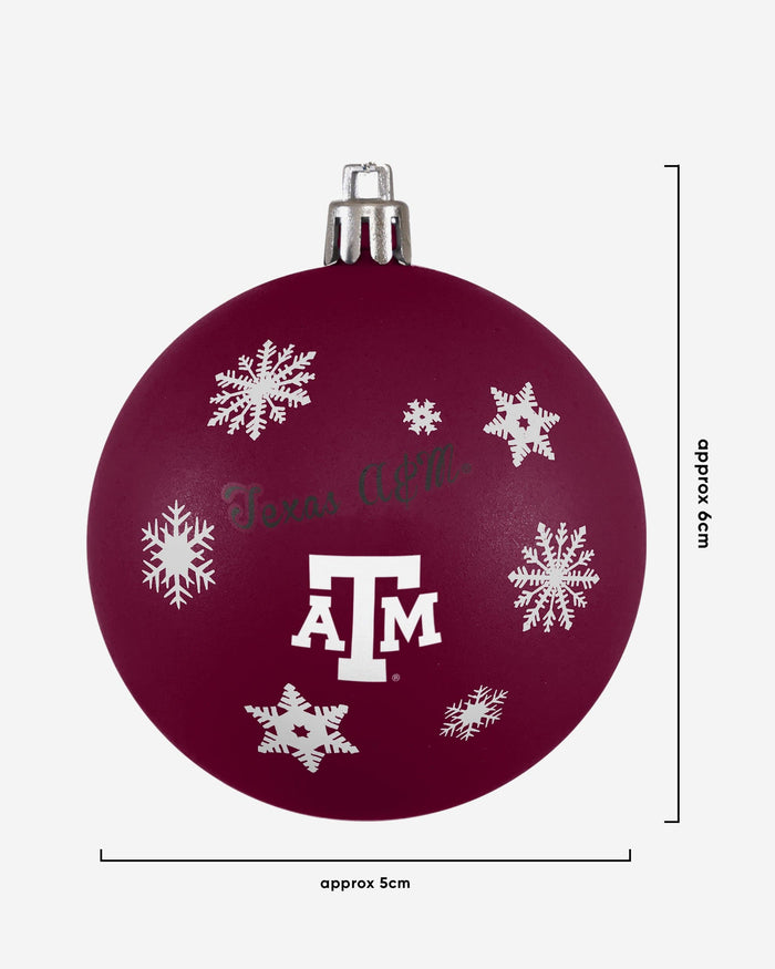 Texas A&M Aggies 5 Pack Shatterproof Ball Ornament Set FOCO - FOCO.com