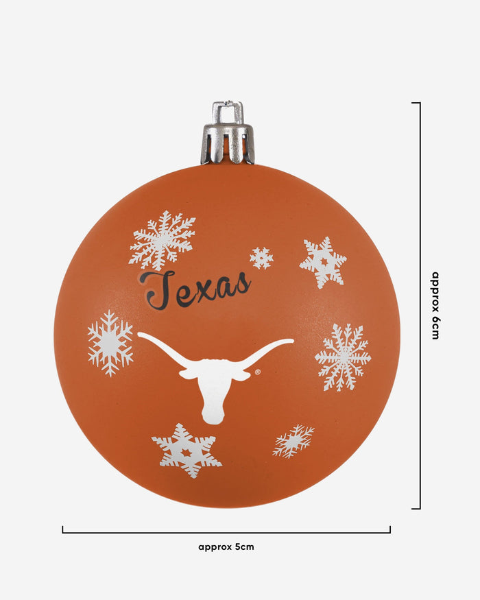 Texas Longhorns 5 Pack Shatterproof Ball Ornament Set FOCO - FOCO.com