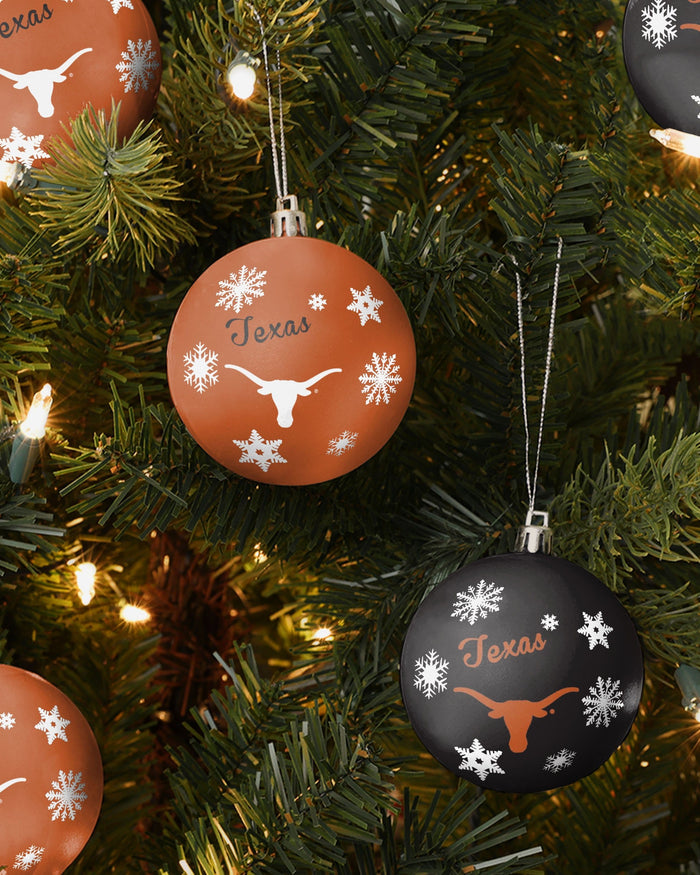 Texas Longhorns 5 Pack Shatterproof Ball Ornament Set FOCO - FOCO.com