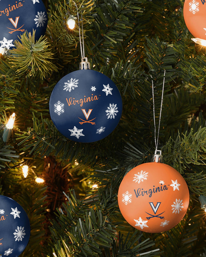 Virginia Cavaliers 5 Pack Shatterproof Ball Ornament Set FOCO - FOCO.com