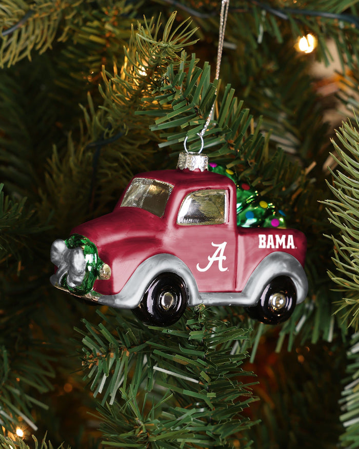 Alabama Crimson Tide Blown Glass Truck Ornament FOCO - FOCO.com