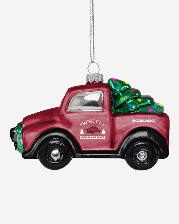 Arkansas Razorbacks Blown Glass Truck Ornament FOCO - FOCO.com