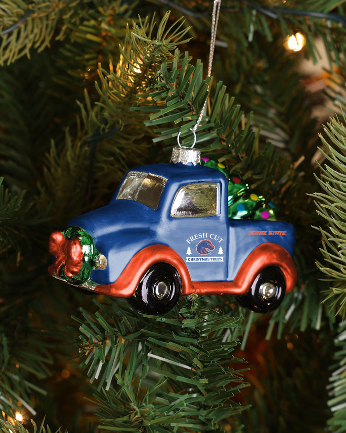 Boise State Broncos Blown Glass Truck Ornament FOCO - FOCO.com