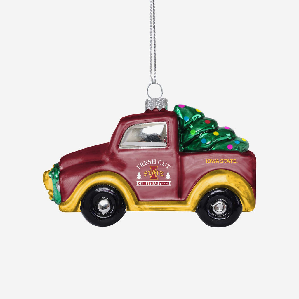 Iowa State Cyclones Blown Glass Truck Ornament FOCO - FOCO.com