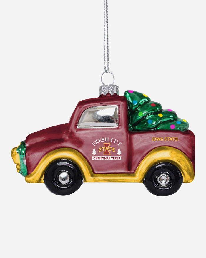 Iowa State Cyclones Blown Glass Truck Ornament FOCO - FOCO.com