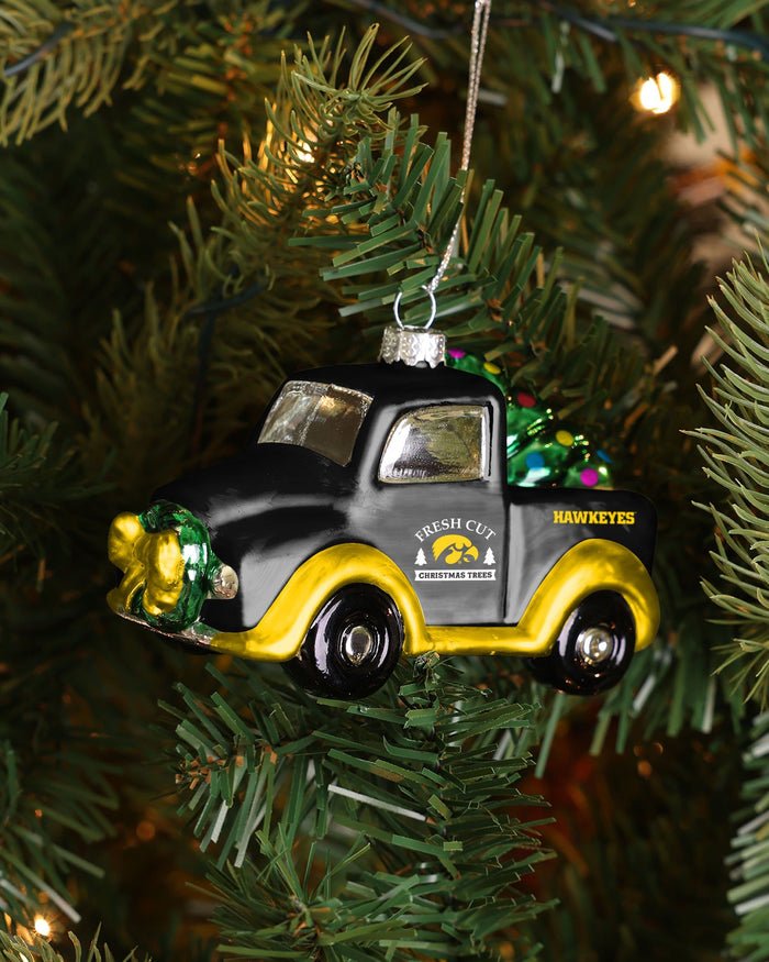 Iowa Hawkeyes Blown Glass Truck Ornament FOCO - FOCO.com