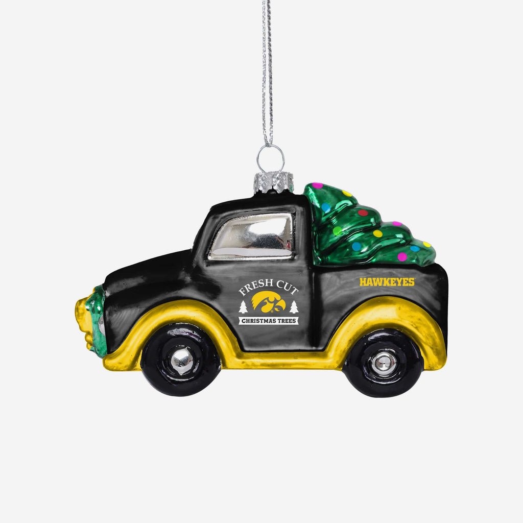 Iowa Hawkeyes Blown Glass Truck Ornament FOCO - FOCO.com