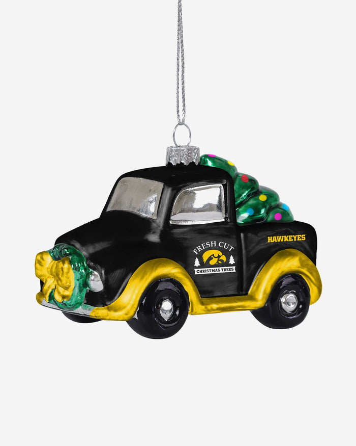 Iowa Hawkeyes Blown Glass Truck Ornament FOCO - FOCO.com