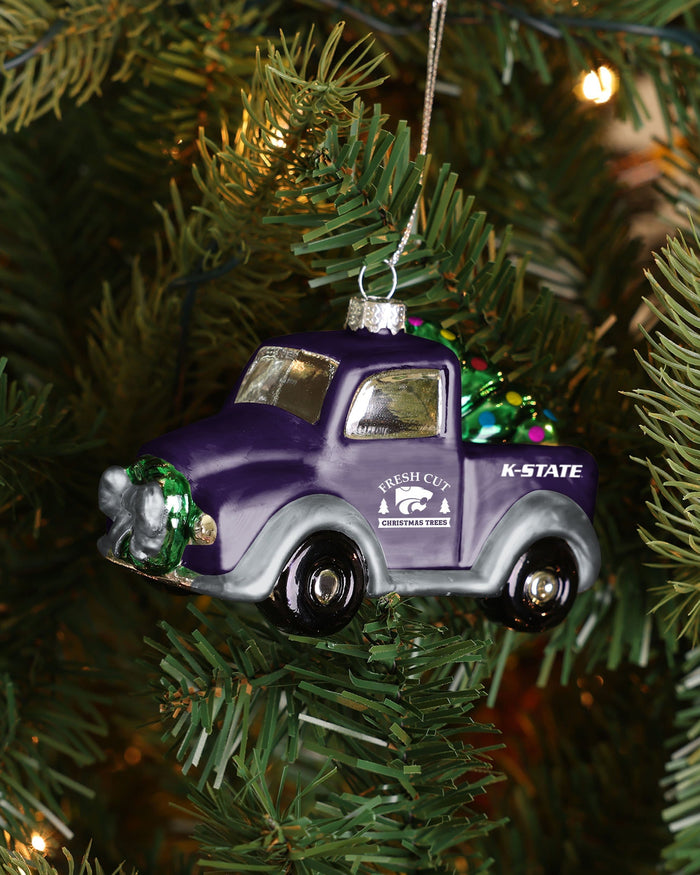 Kansas State Wildcats Blown Glass Truck Ornament FOCO - FOCO.com