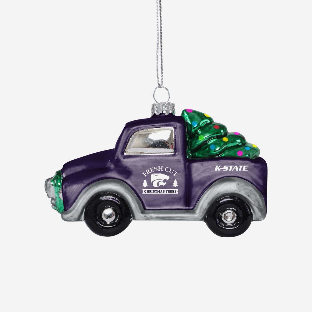 Kansas State Wildcats Blown Glass Truck Ornament FOCO - FOCO.com