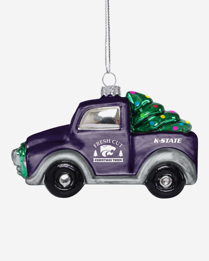 Kansas State Wildcats Blown Glass Truck Ornament FOCO - FOCO.com