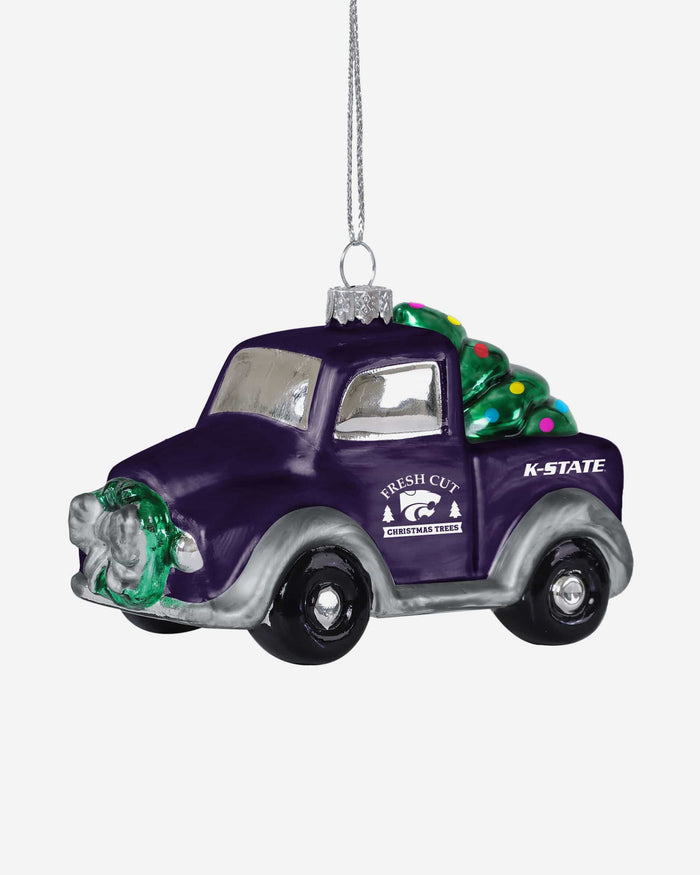 Kansas State Wildcats Blown Glass Truck Ornament FOCO - FOCO.com