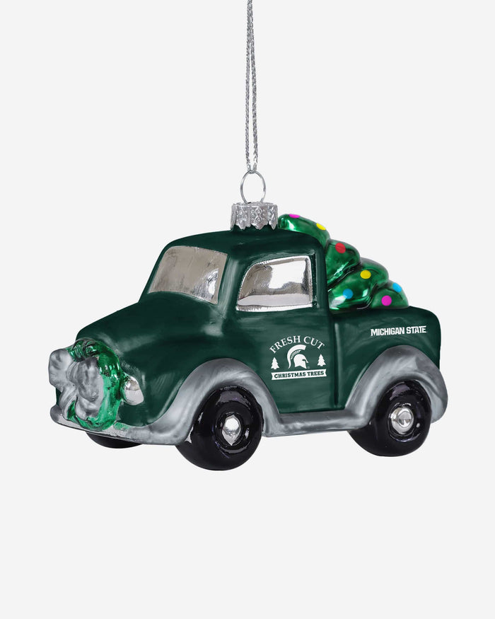 Michigan State Spartans Blown Glass Truck Ornament FOCO - FOCO.com