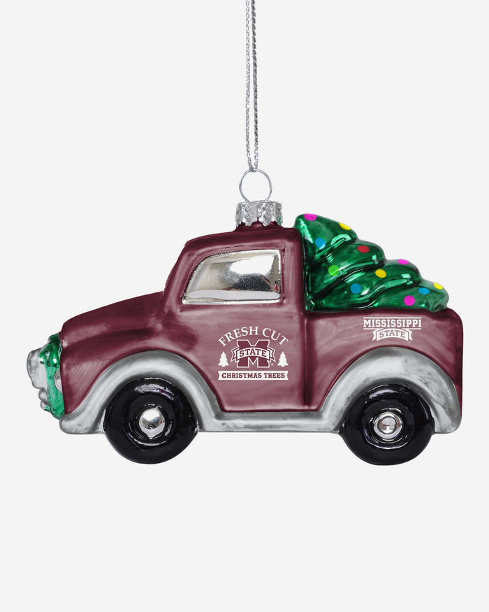 Mississippi State Bulldogs Blown Glass Truck Ornament FOCO - FOCO.com