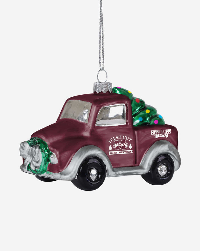 Mississippi State Bulldogs Blown Glass Truck Ornament FOCO - FOCO.com