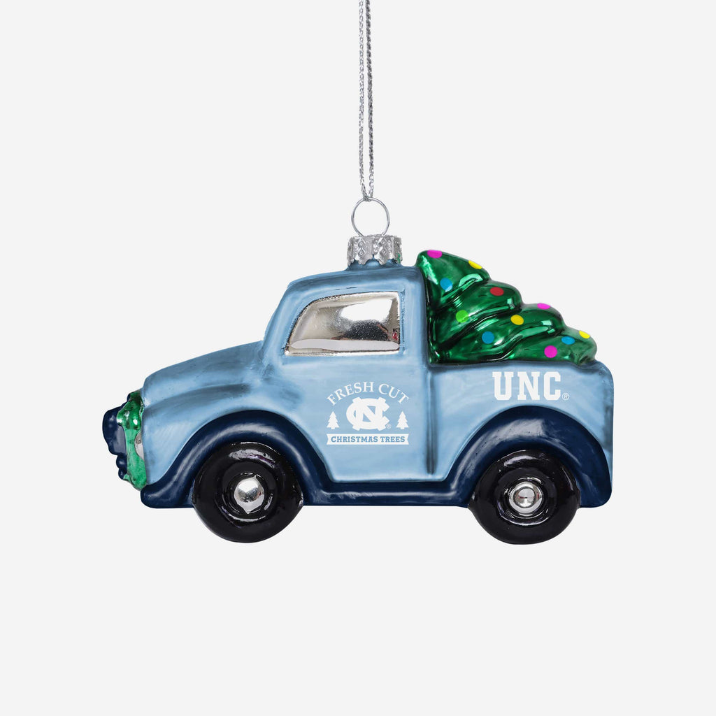 North Carolina Tar Heels Blown Glass Truck Ornament FOCO - FOCO.com