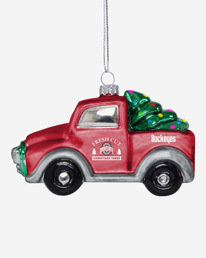 Ohio State Buckeyes Blown Glass Truck Ornament FOCO - FOCO.com