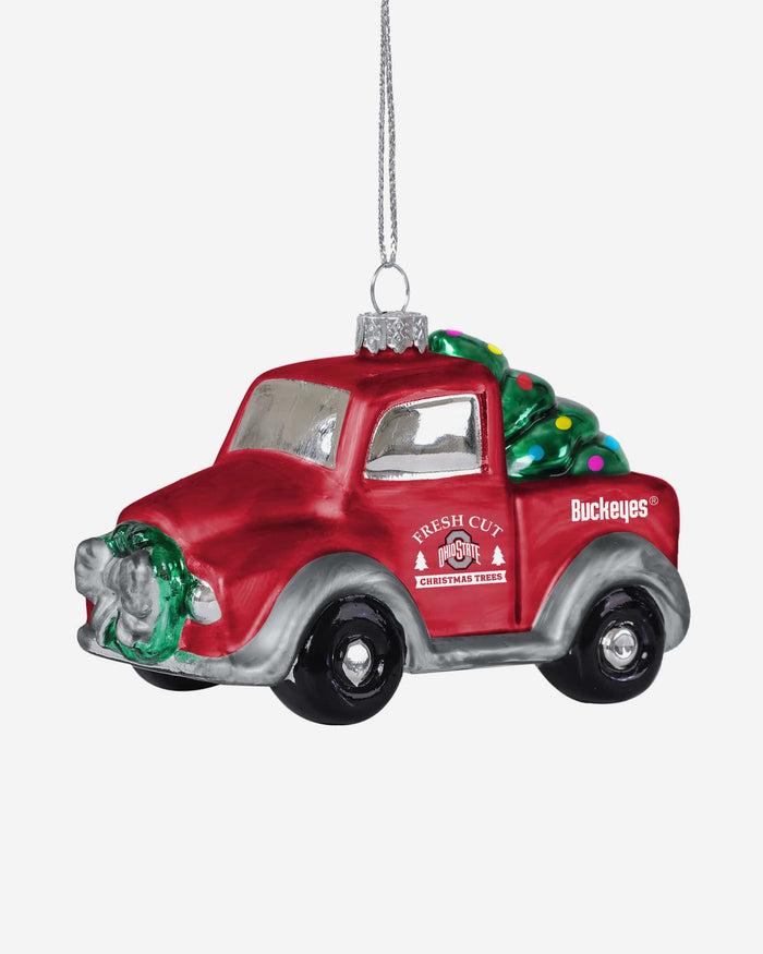 Ohio State Buckeyes Blown Glass Truck Ornament FOCO - FOCO.com