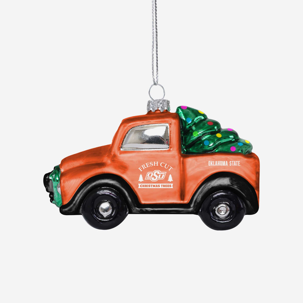 Oklahoma State Cowboys Blown Glass Truck Ornament FOCO - FOCO.com