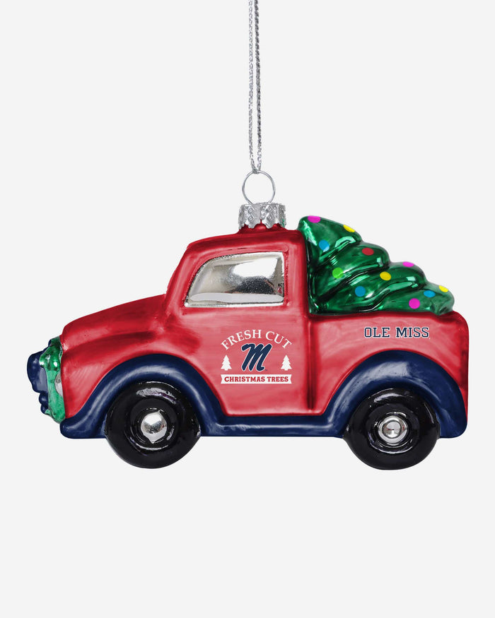 Ole Miss Rebels Blown Glass Truck Ornament FOCO - FOCO.com