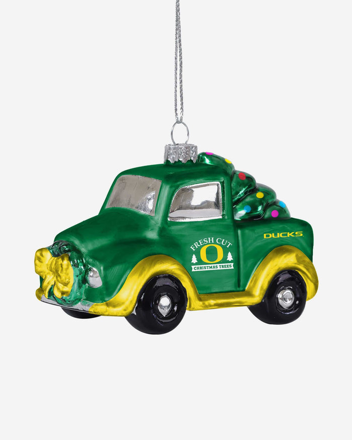 Oregon Ducks Blown Glass Truck Ornament FOCO - FOCO.com