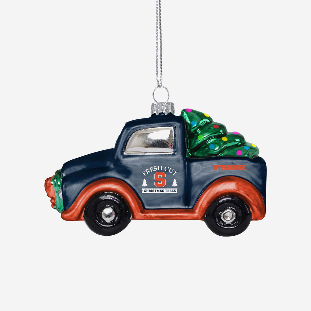 Syracuse Orange Blown Glass Truck Ornament FOCO - FOCO.com