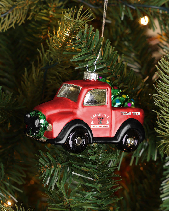 Texas Tech Red Raiders Blown Glass Truck Ornament FOCO - FOCO.com