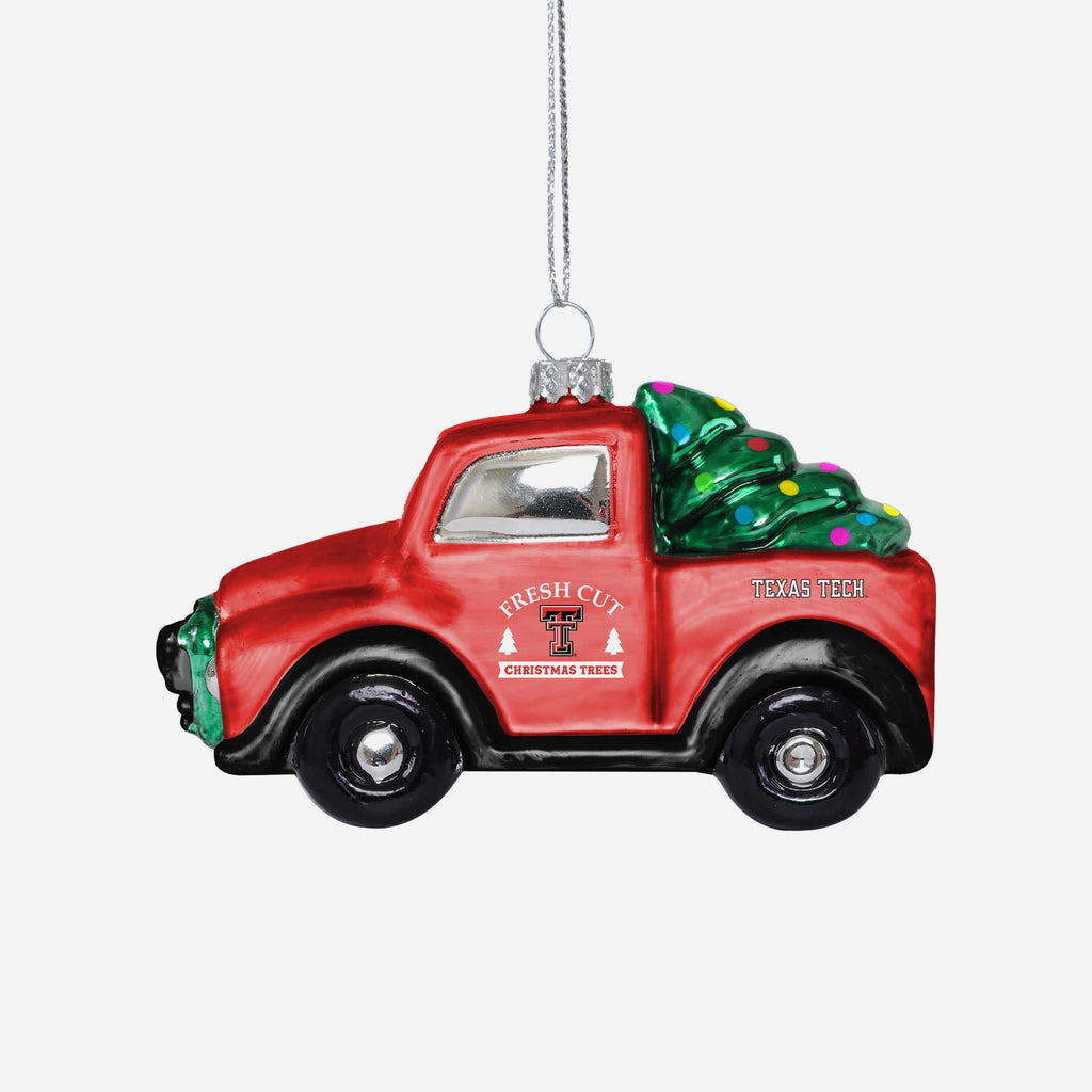 Texas Tech Red Raiders Blown Glass Truck Ornament FOCO - FOCO.com