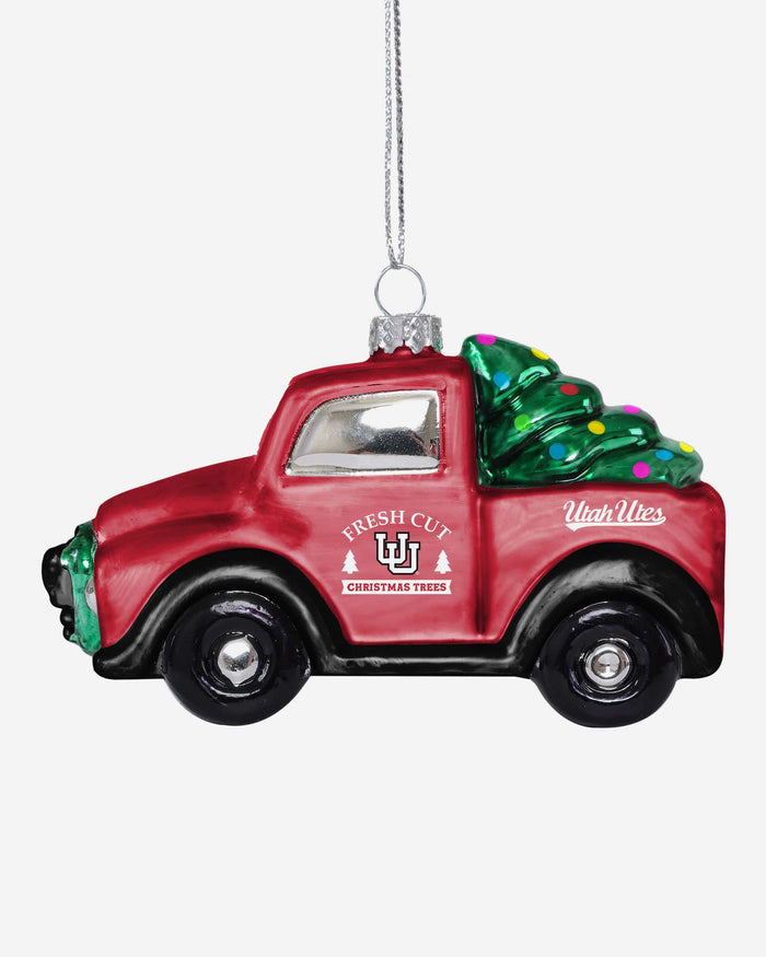 Utah Utes Blown Glass Truck Ornament FOCO - FOCO.com