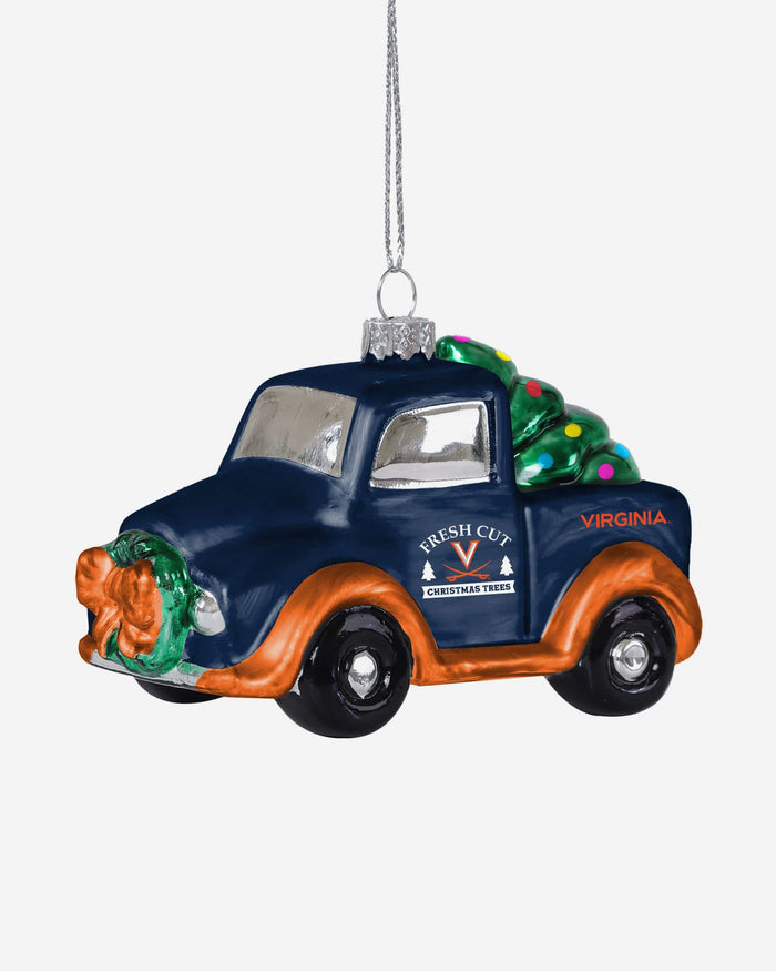 Virginia Cavaliers Blown Glass Truck Ornament FOCO - FOCO.com